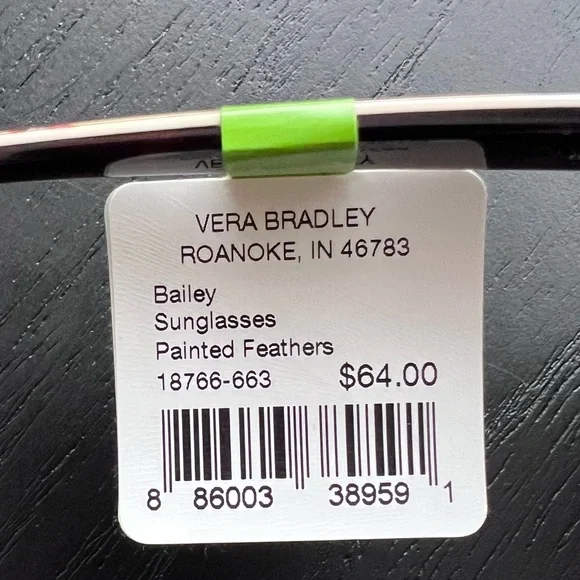 Vera Bradley Bailey Painted Feathers Sunglasses